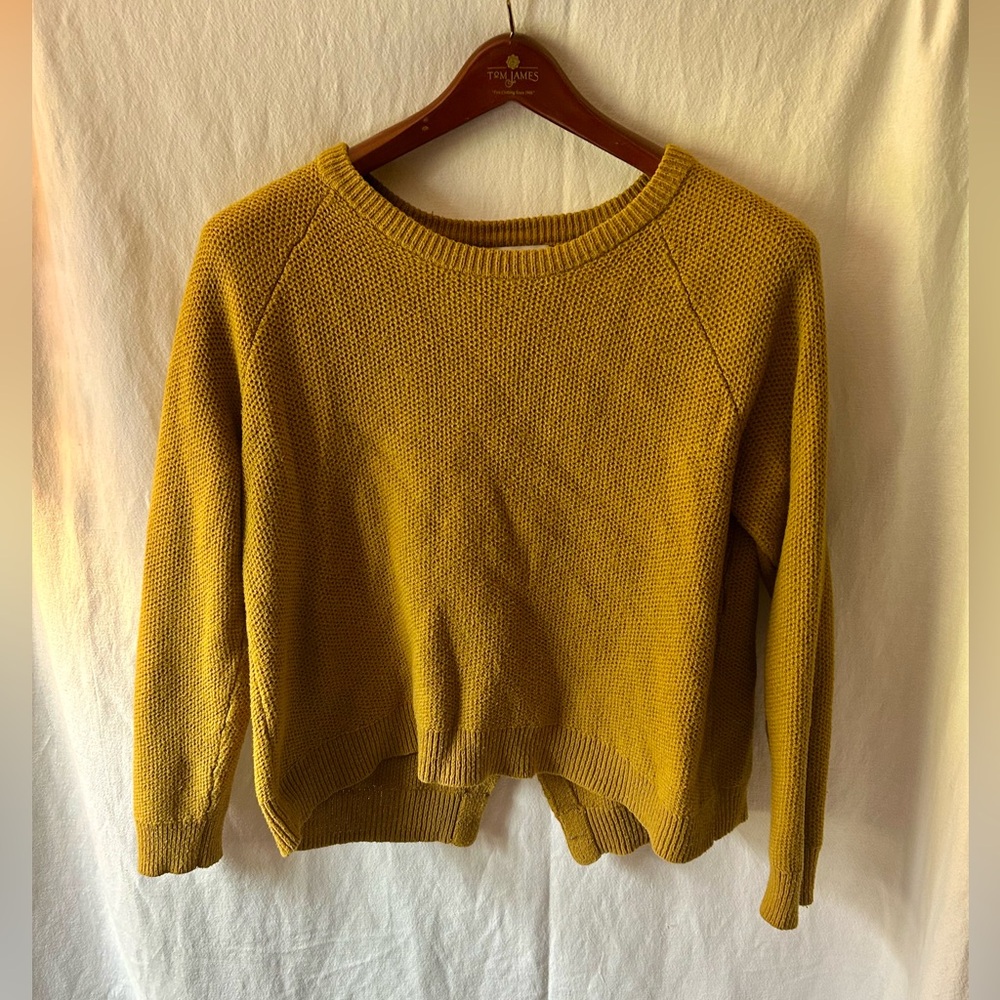 Madewell Mustard Yellow Crew Neck Sweater